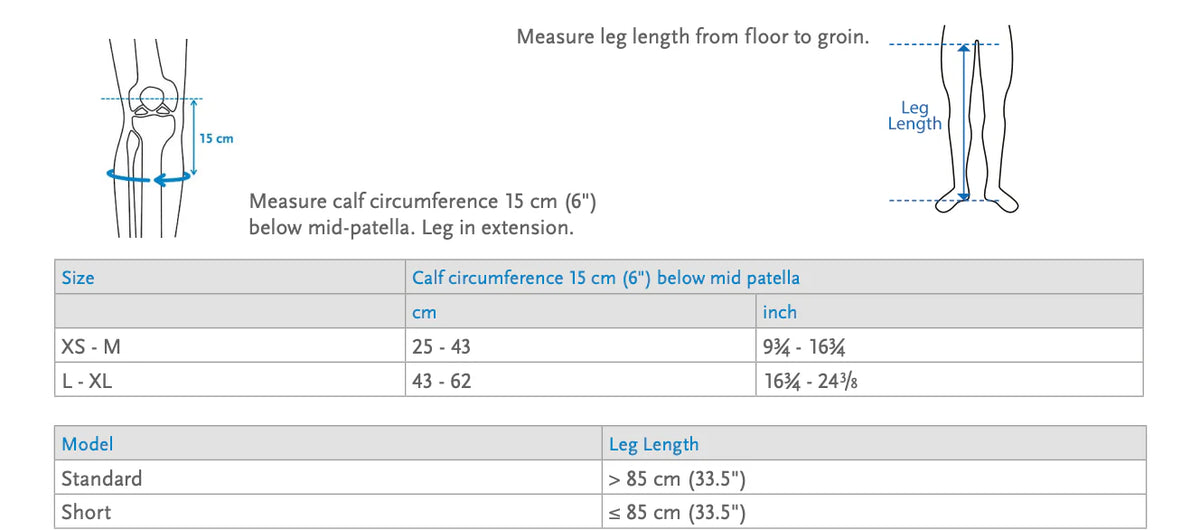 Size Chart – Össur Unloader One® Knee Brace