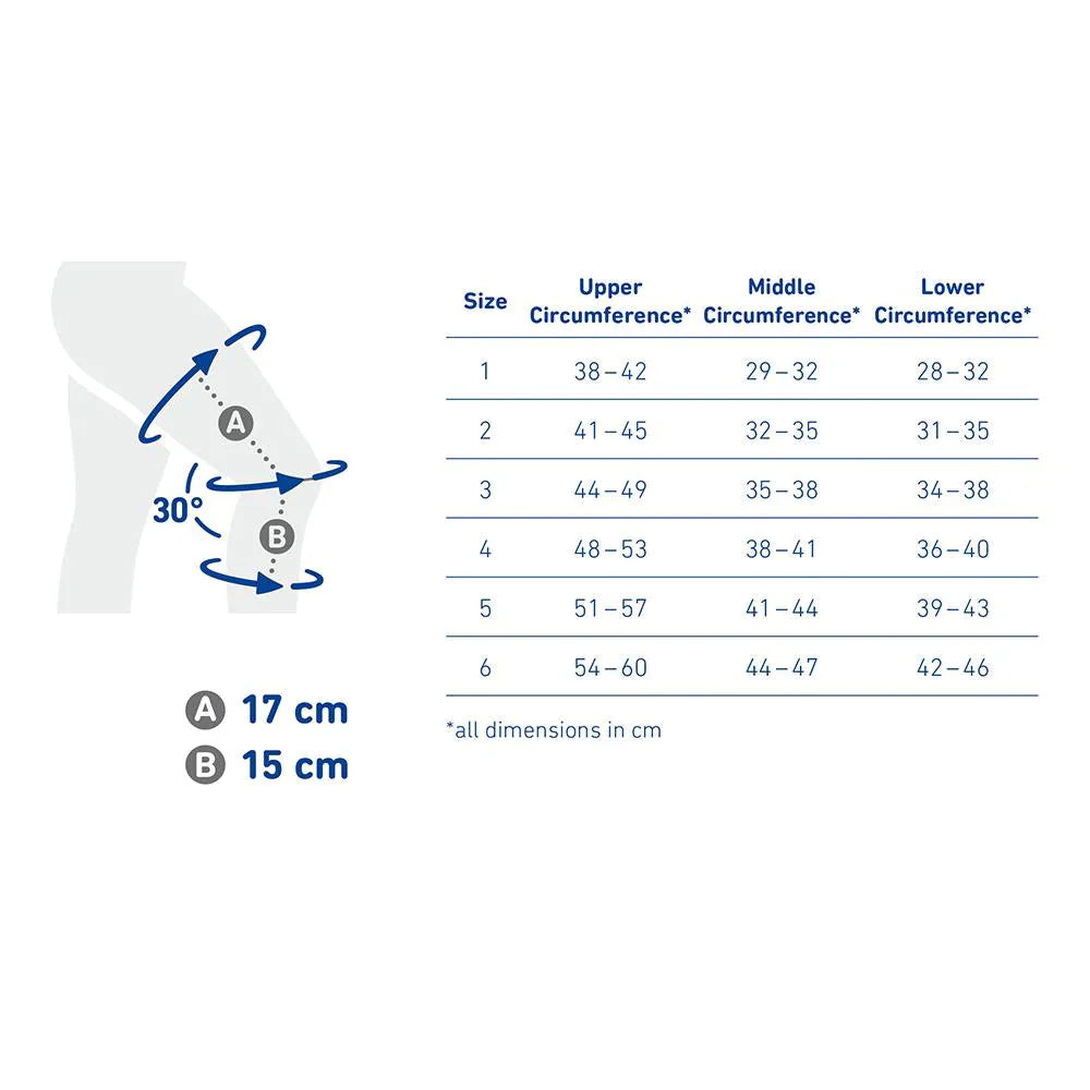 Size Chart – Bauerfeind SofTec Genu Knee Brace