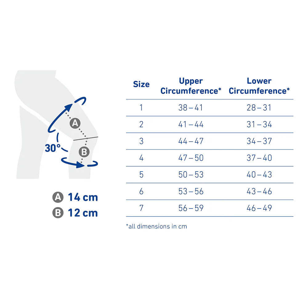 Size Chart – Bauerfeind GenuTrain® S Knee Brace